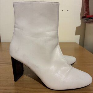 A New Day White Heeled Ankle Boots - Women's 8